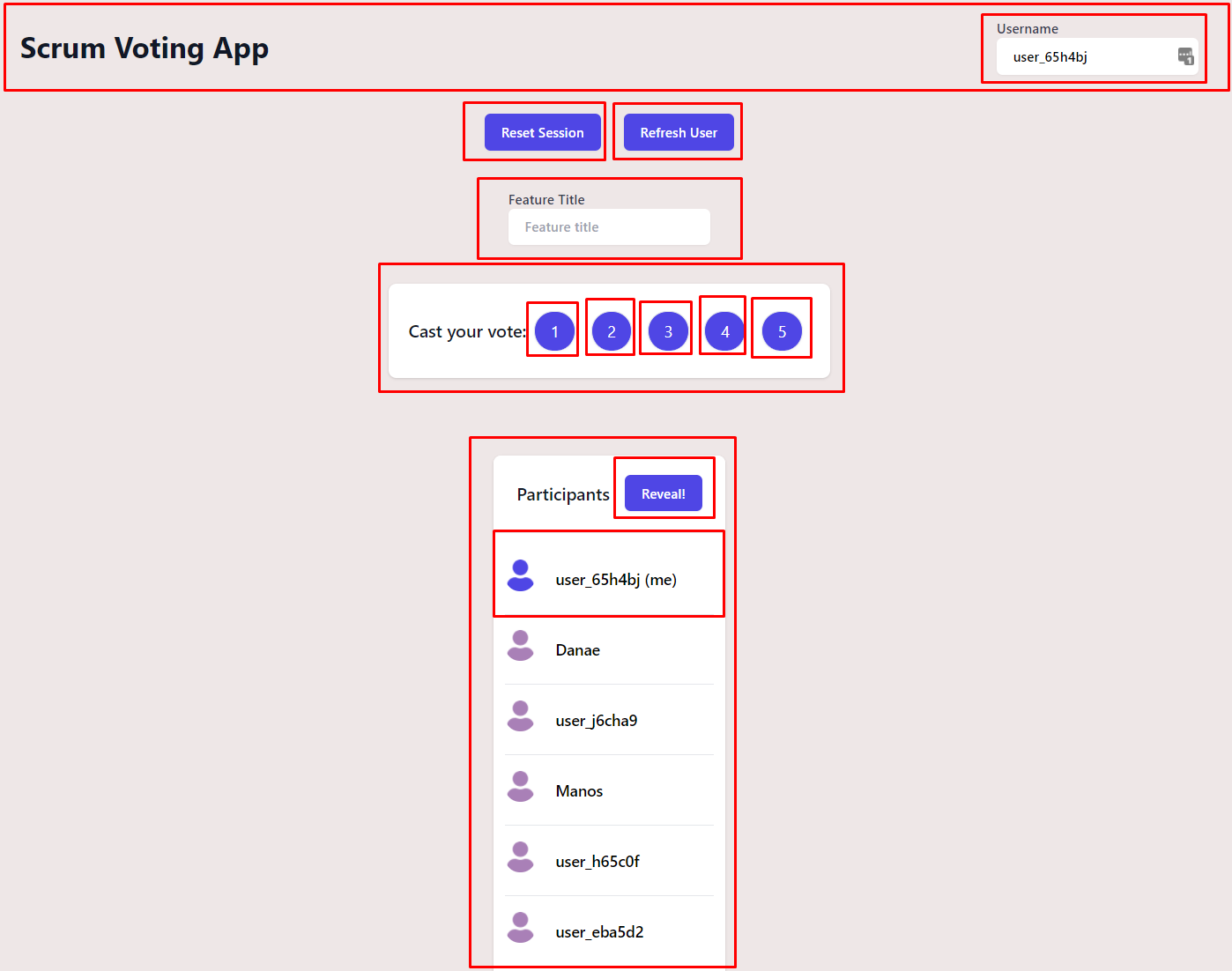 Scrum voting app layout scrum-voting-app